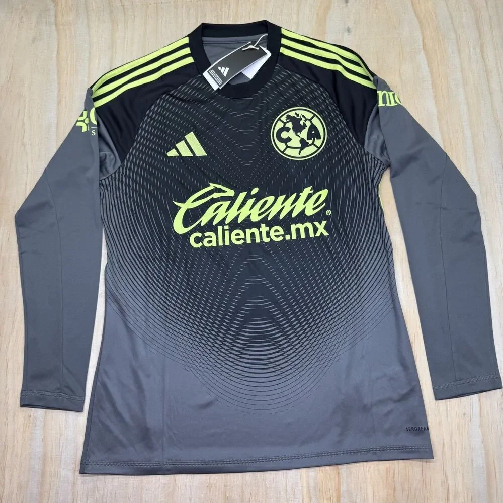 NEW Club America adidas 25/26 Long Sleeve Goalkeeper Jersey Black MD JN8623